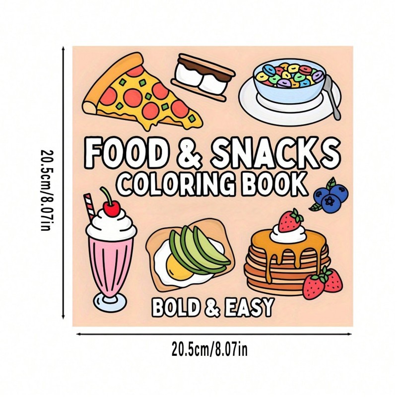 Food Snacks Coloring Book - Nuovo Libro da Colorare a Tema