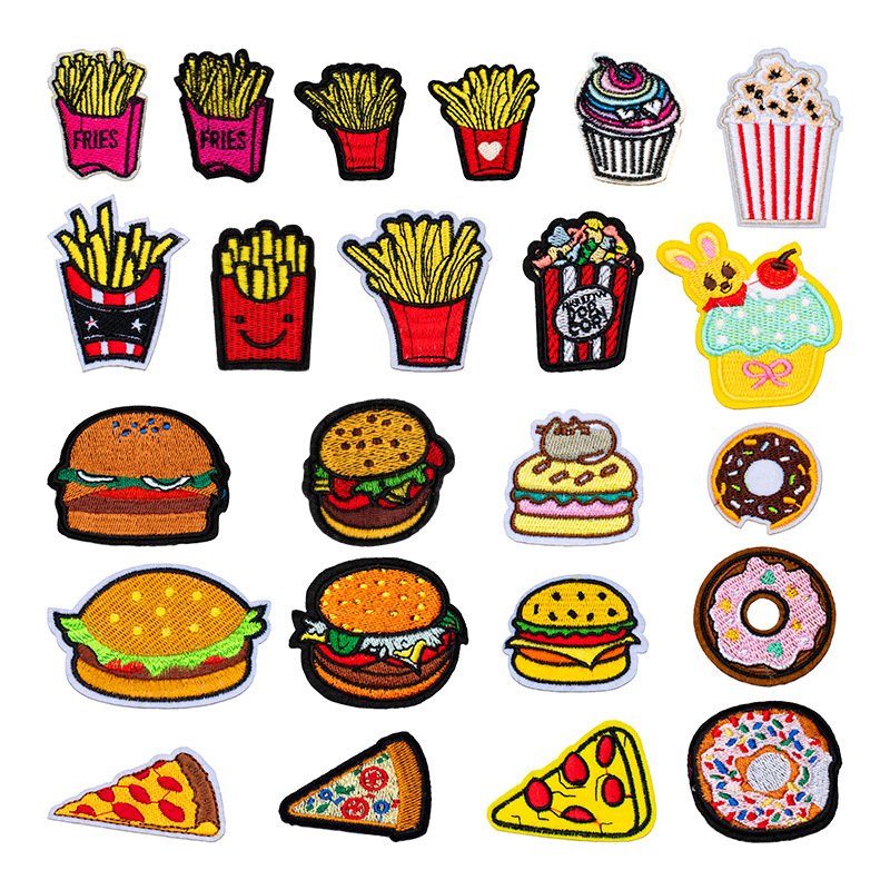 Food Snacks Pictures - Serie Fast Food Applicazioni di stoffa