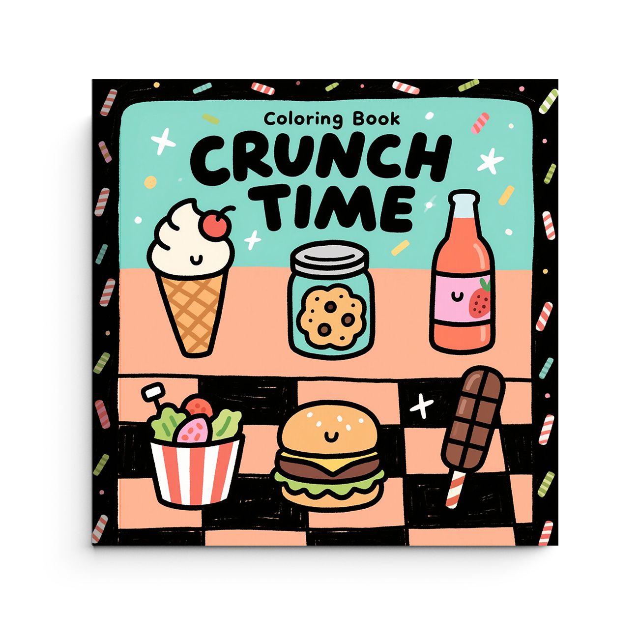Food Snacks Coloring Book - Libro da colorare Crunch Time: Simpatici