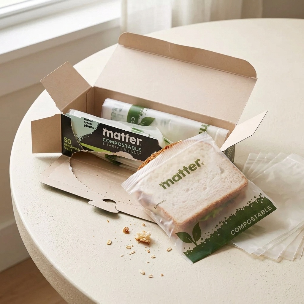 Food And Snacks For Picnic - 50 Sacchetti Compostabili per Sandwich a