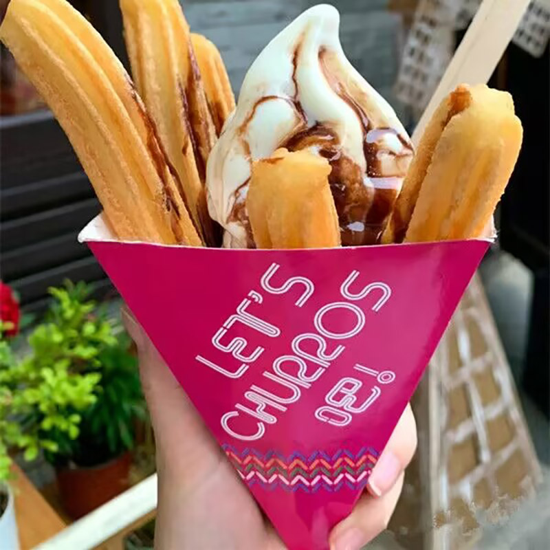 Food Snacks In Spanish - 100 Scatole da Asporto per Churros