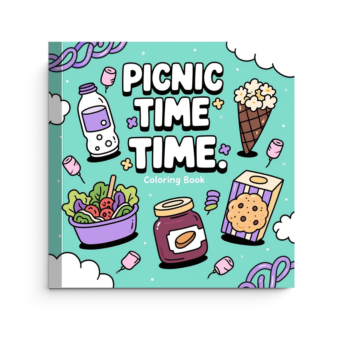 Food Snacks Coloring Book - Libro da colorare 