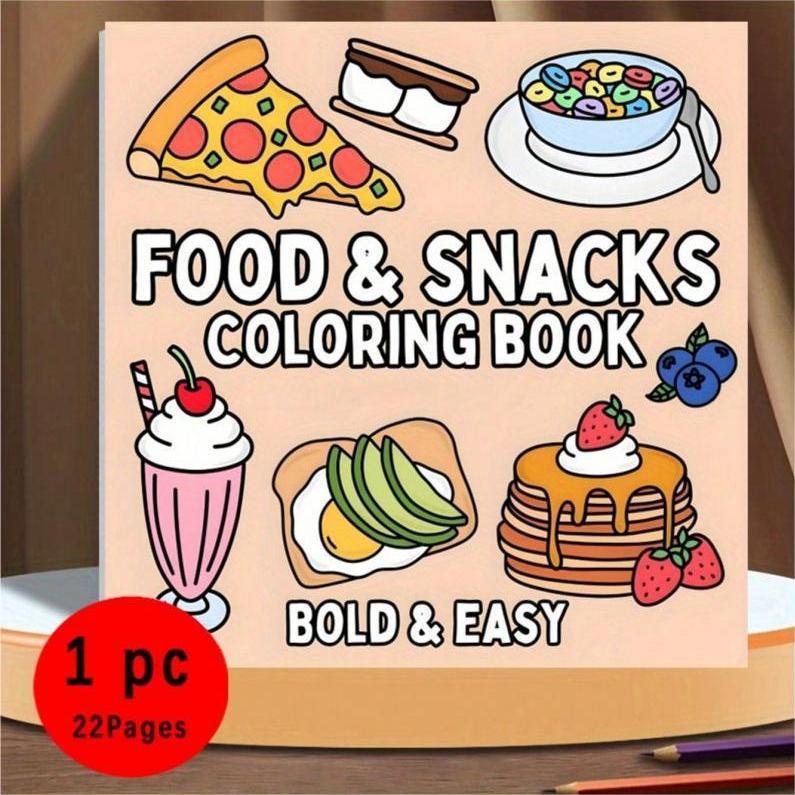 Nuovo Libro da Colorare a Tema - Food Snacks Coloring Book recensione e prezzo