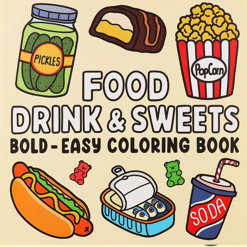 Alimenti, bevande e dessert Li - Food Snacks Coloring Book recensione e prezzo