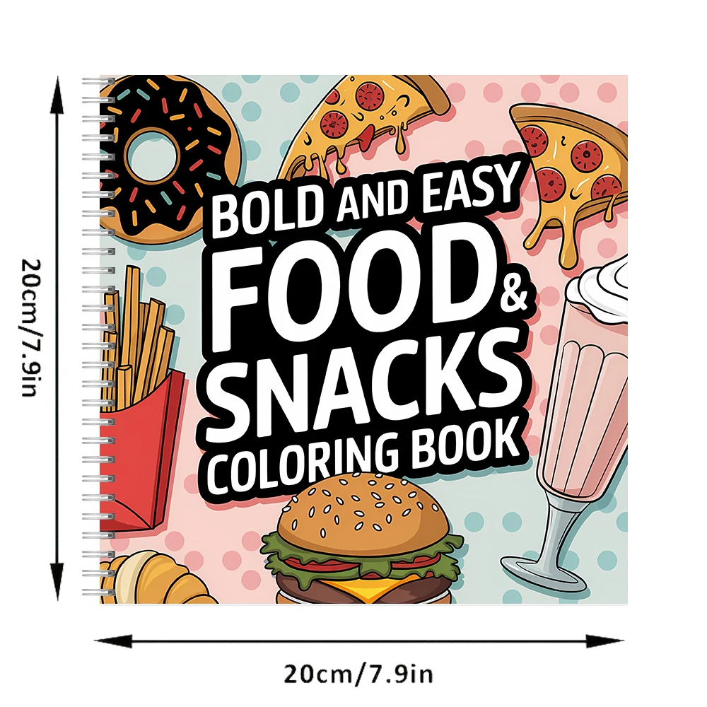 Libro da colorare Easy Food an - Food Snacks Coloring Book recensione e prezzo