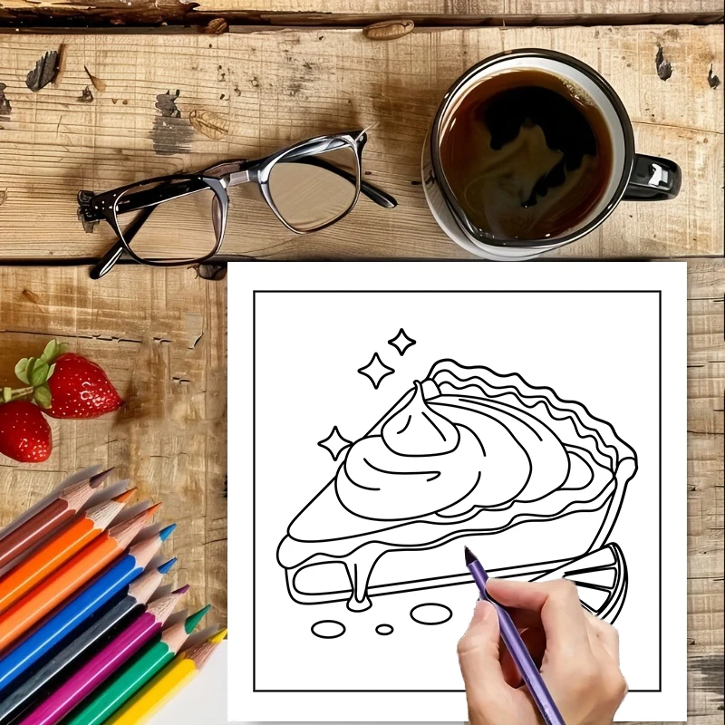 Libro da colorare Easy Food an - Food Snacks Coloring Book recensione e prezzo