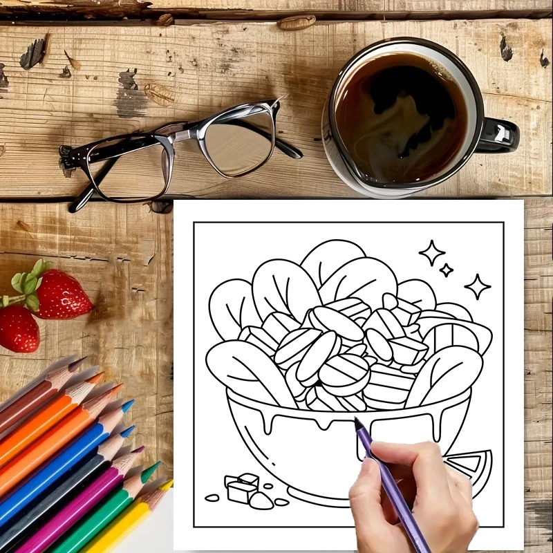 Libro da colorare Easy Food an - Food Snacks Coloring Book recensione e prezzo