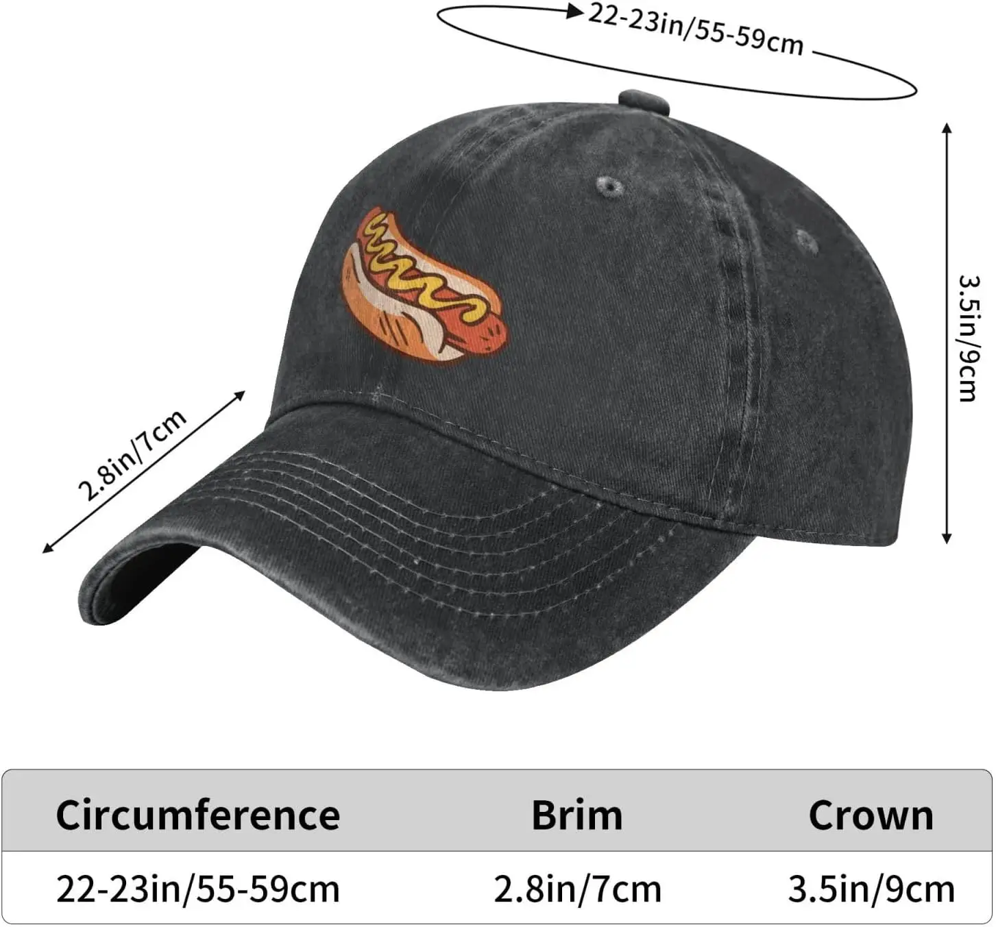Cappello da golf in denim con  - Food Snacks For Hiking recensione e prezzo