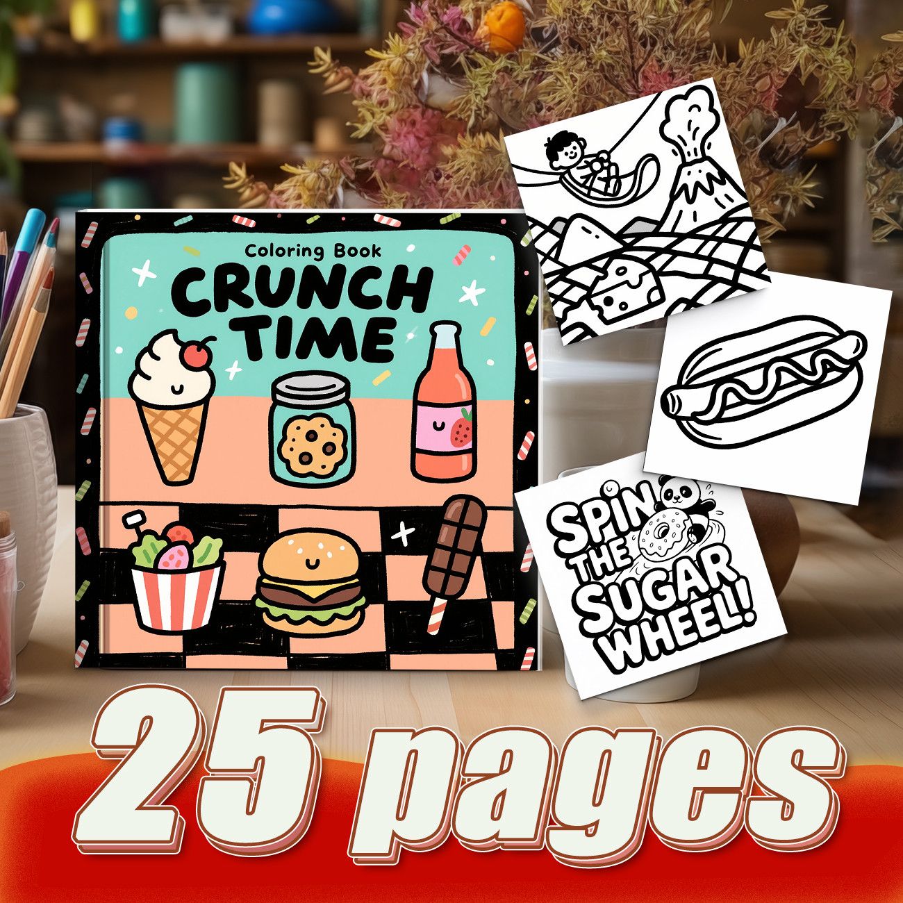 Libro da colorare Crunch Time: - Food Snacks Coloring Book recensione e prezzo