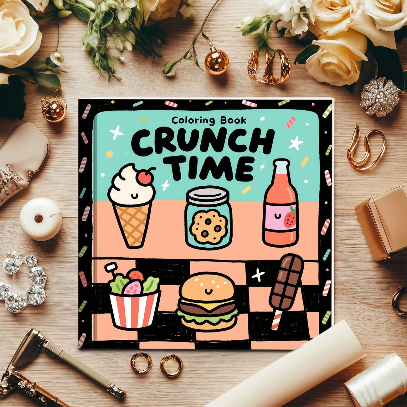 Libro da colorare Crunch Time: - Food Snacks Coloring Book recensione e prezzo