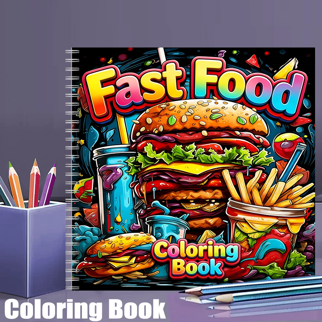Libro da colorare fast food pe - Food Snacks Coloring Book recensione e prezzo